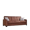 Furniture online: Handy Living CAC1-S8-AAA89 Living Room Convert-A-Couch Microfiber, Dark Brown