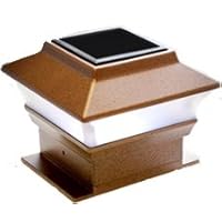 Solar Powered Set of 2 Plastic Copper Square Deck Fence Mount