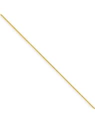 14k Yellow Gold 24in .65mm Round Snake Necklace Chain. Metal Wt- 2.68g
