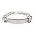 Eve's Addiction Men's Heavy Curb Link Sterling Silver ID Bracelet