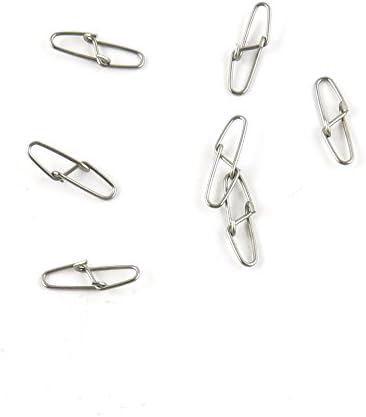 70 pieces Fishing Swivel Double Snaps Test 9kg Cross Lock Peche Pivot Terminal Tackle