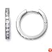 Sterling Silver Cubic Zirconia 20MM Eternity Channel Set CZ Hoop Earrings