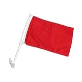 Solid Red Car Flag