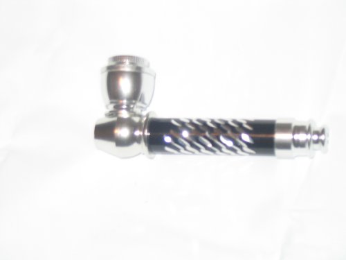 Spring Fling Special!!! Limited Edition! Black - Platinum Big Boy Etched Mini Smoking Tobacco Pipe