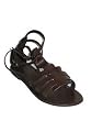 GLAM SOULS Gladiator Flat Sandal in Brown