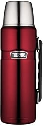 Thermos Stainless Steel King 40 Ounce Beverage Bottle, Cranberry