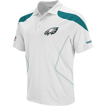 Philadelphia Eagles Reebok 2011 Sideline White Team Polo Shirt - M