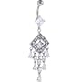 Crystal Cubic Zirconia Diamond Chandelier Belly Ring