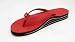 Rainbow Sandals Women Premium Leather Narrow Strap Double Layer, Red, XLarge (8.5-9.5)