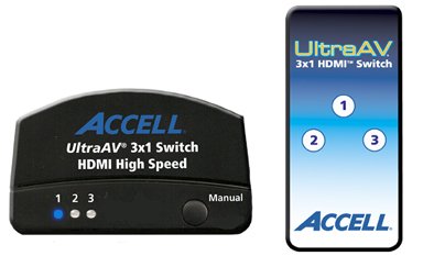 New-UltraAV 3 x 1 HDMI 1.3 Audio/Video Switch - Y69291 New-UltraAV 3 x 1 HDMI 1.3 Audio/Video Switch - Y69291