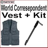Tamrac 153 World Correspondent Vest Large Black Bundle sony alpha a200k