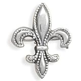 Sterling Silver Fleur-De-Lis Pin, 15/16 inch