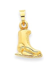 14k Gold Ice Skate Pendant