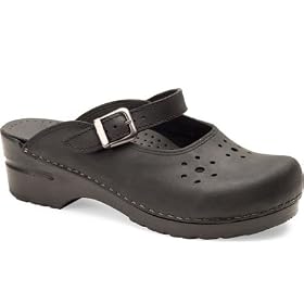 Click here to buy Merrie in Black Oiled Leather, by Sanita by Sanita.
