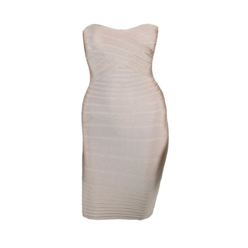 Meilun Womens Rayon Strapless Stretch Cocktail Bandage Dress