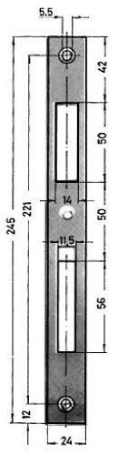 Schliessblech Nr 0129-02-24/245X24X2 mm verz