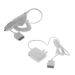 Rapid Car Charger + Home Travel Charger (110-240v) with IC Chip for Apple Iphone 3G 2nd Generation, Ipod Nano 4th 2nd Generation, IPod Touch