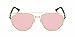 GAMT Retro Vintage Mirrored Aviator Sunglasses Metal Frame Classic Style (Pink)