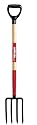 Ames True Temper Gardener Spading Fork with Ergo D-Grip Lacquered Handle #1800300
