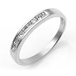 14k White Gold Channel Set Diamond Wedding Band Ring