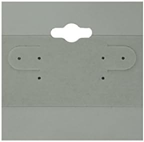 200Pc Gray Plain Hanging 1.5" x 1.5" Earring Card with Lip Jewelry Display Hang