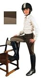 Reithose beige mit rutschfestem Vollbesatz aus Stoff für Kinder Grösse 122 - 176
