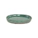16cm Glazed Oval Bonsai Drip Tray – Green