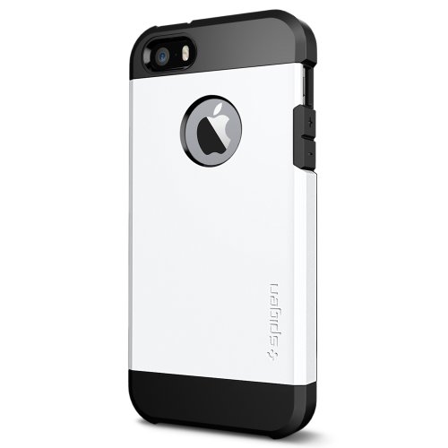 Spigen SGP10493 Tough Armor Case for iPhone 5/5S - Carrying Case - Retail Packaging - Smooth White