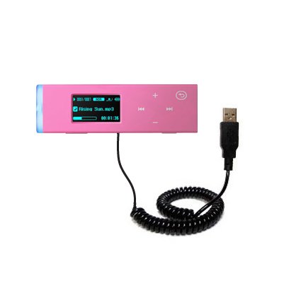 Coiled Power Hot Sync and Charge USB Data Cable w/ Tip Exchange for the Samsung U3 - Gomadic Brand