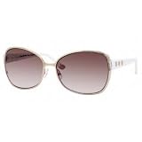 Juicy Couture WoMen's Glamour Sunglasses,Gold White Frame/Brown Gradient Lens,One Size