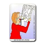 Londons Times Funny Medicine Cartoons - Location Map for ADHD - Light Switch Covers - single toggle switch