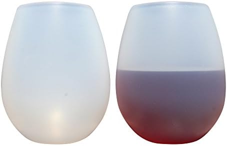 Unbreakable Stemless Flexible Traveling Silicone Wine Glasses - 4 Pack