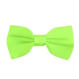 New Mens Solid Neon Green Bowtie Bow Tie Formal Tuxedo