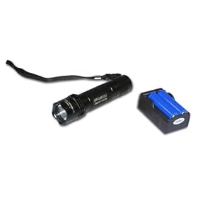 Click here to buy 3.7V 8W Xenon Tactical Flashlight with Two Li-Ion 18650 2200mAh batteries and Compact Charger by Tenergy.