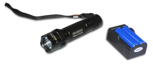 3.7V 8W Xenon Tactical Flashlight with Two Li-Ion 18650 2200mAh batteries and Compact... by Tenergy