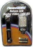 Power2000 Deluxe LED Digital Video Light Kit with Support Bracket, with Batteries and AC Adaptor.