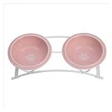 Petrageous Designs Toftee's Paws Pet Feeder, Pink