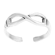 Sterling Silver Women's Infinity Toe Ring Hypoallergenic Nickel Free .925 Stamp Adjustable Size