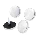 uxcell　ミラーネイル　30mmのネジキャップ径　シルバートーン　ブラック　4セット入り