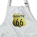 Retro Famous Route 66 - Medium Length Apron With Pouch Pockets 22w X 24l