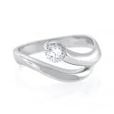 Bling Jewelry Sterling Silver CZ Double-Wave Promise Ring