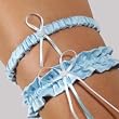Adjustable Wedding Garter in Blue Pearl
