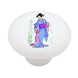 Gaisha Girl Decorative High Gloss Ceramic Drawer Knob