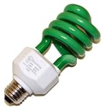 24 watt 120 volt Medium Screw (E26) Base Green Swirl Sunlite Compact Fluorescent Light Bulb