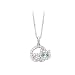 Sterling Silver Cubic Zirconia Cat Pendant with Chain