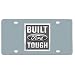 Ford Built Ford Tough Polished Steel License Plate