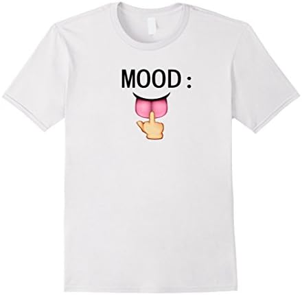 Men's Emoji Tee - Mood: Finger Large White