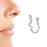 Sterling Silver Snake Nose Clip Non Piercing