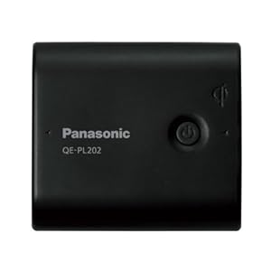 【クリックで詳細表示】Panasonic モバイルバッテリー 5，400mAh 無接点充電(Qi)対応 USBモバイル電源 ブラック QE-PL202-K： 家電・カメラ