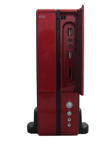 XION 4-in-1 mATX/ITX Slim Desktop Case Combo Kit - 5 in 1 Card Reader, 450W Power Supply, Multimedia K/B, Optical Mouse XON-810PCB-RD - Retail (Red)